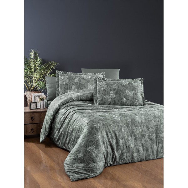 КПБ DO&CO Сатин DELUX 200*220 (50*70/2) (70*70/2) KARLIS зелёный