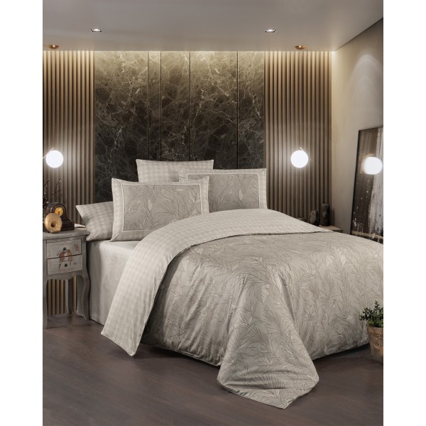 КПБ DO&CO Сатин DELUX PREMIUM 200*220 (50*70/2) (70*70/2) STEFAN бежевый