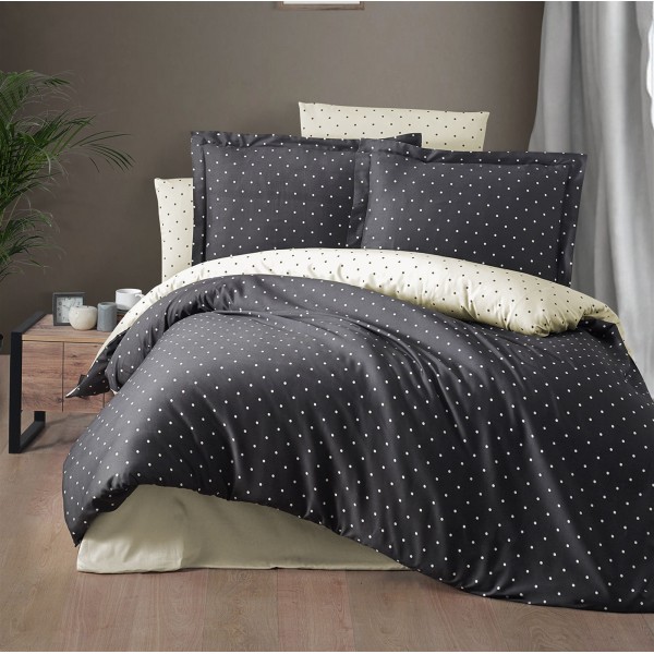 КПБ DO&CO Сатин DELUX 200*220 (50*70/2) (70*70/2) POINT антрацит