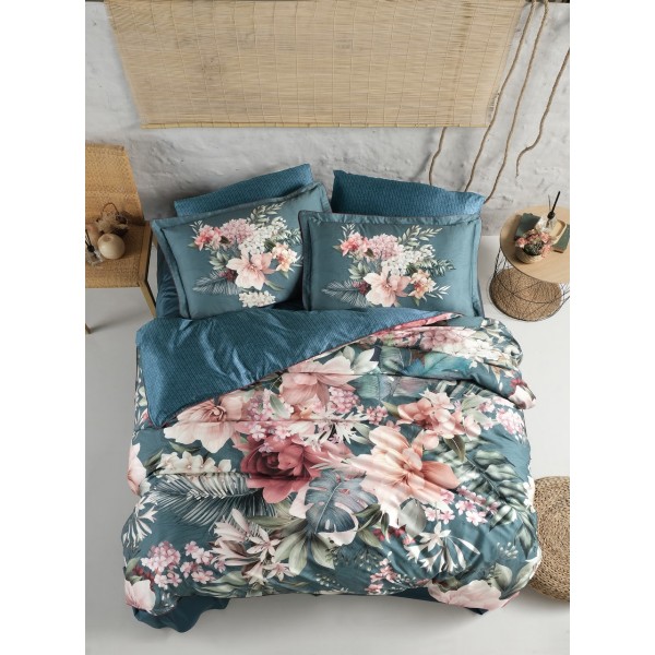 КПБ DO&CO Сатин DELUX PREMIUM 200*220 (50*70/2) (70*70/2) ANNAMARIA зелёный