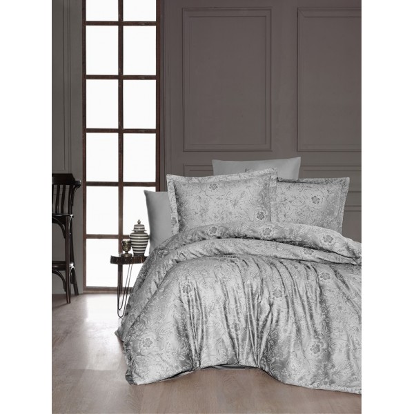 КПБ DO&CO Сатин DELUX 200*220 (50*70/2) (70*70/2) ADVINA серый