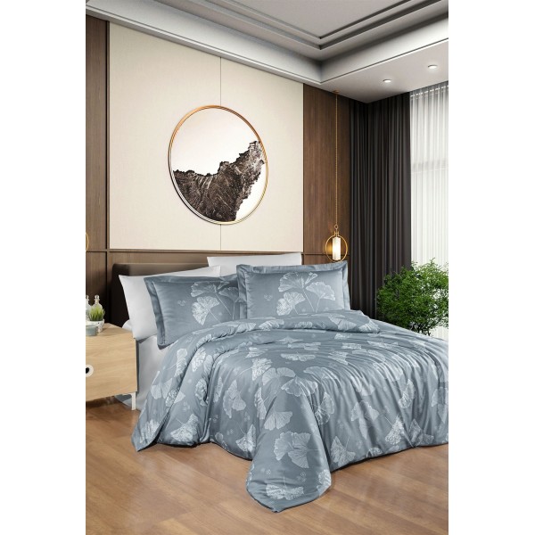 КПБ DO&CO Сатин DELUX 200*220 (50*70/2) (70*70/2) SOFIRA тёмно-серый