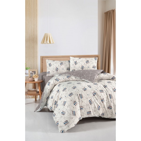 КПБ DO&CO RANFORCE 1,5 сп.50*70/1) ADRIAN коричневый