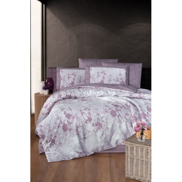 КПБ DO&CO Сатин DELUX PREMIUM 200*220 (50*70/2) (70*70/2) LILY лиловый