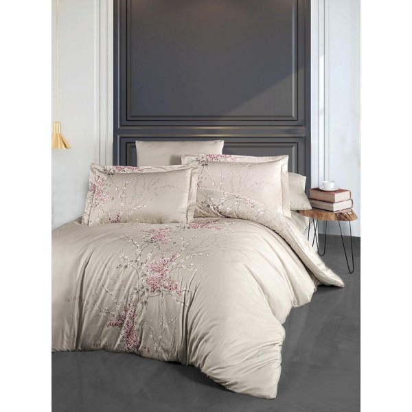 КПБ DO&CO Сатин DELUX 200*220 (50*70/2) (70*70/2) WISTERIA бежевый