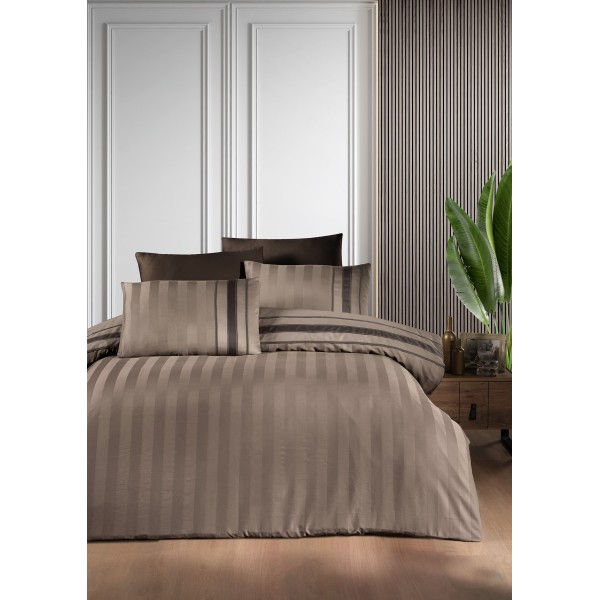 КПБ DO&CO Сатин жаккард 200*220 (50*70/2) (70*70/2) ARTWEL коричневый