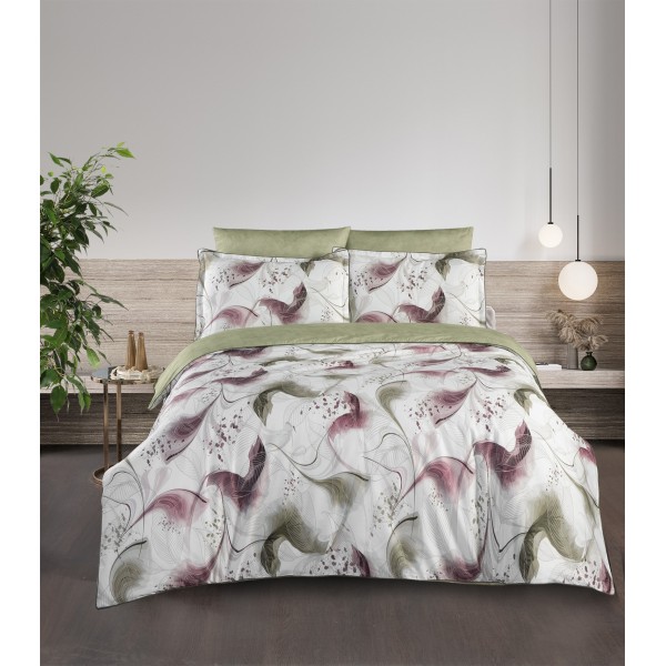 КПБ DO&CO Сатин DELUX PREMIUM 200*220 (50*70/2) (70*70/2) LIDYA светло-зелёный