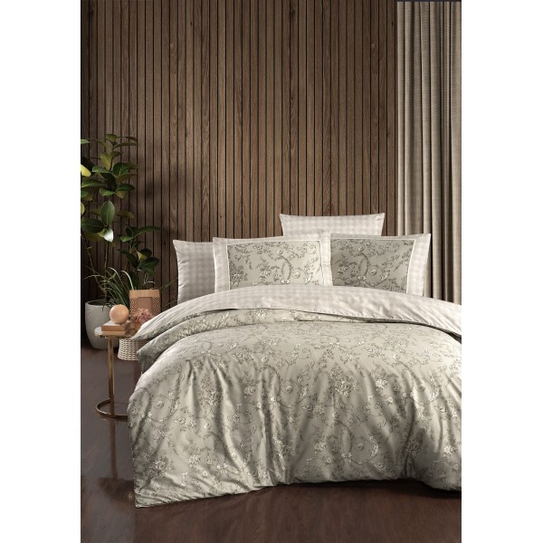 КПБ DO&CO Сатин DELUX PREMIUM 200*220 (50*70/2) (70*70/2) DEMA бежевый