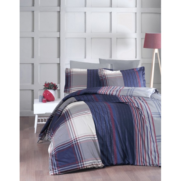 КПБ DO&CO Сатин DELUX 200*220 (50*70/2) (70*70/2) ROXY синий