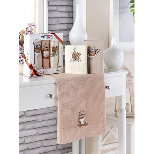 Сал. METEOR вафель. в короб. 40*60 (3 шт.) LUX COFE коричневый
