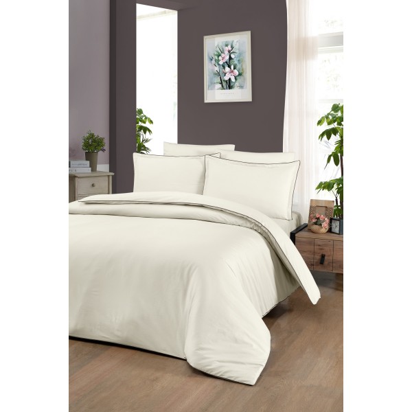КПБ DO&CO Сатин DELUX PREMIUM 200*220 (50*70/2) (70*70/2) LUCCA кремовый