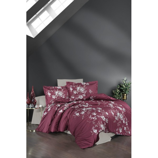 КПБ DO&CO Сатин DELUX 200*220 (50*70/2) (70*70/2) ARYA бордовый