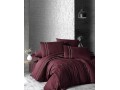 Постельное белье (Сатин де люкс) DARK евро (Stripe Style Dark Red)