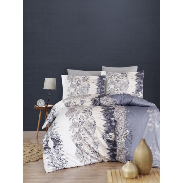КПБ DO&CO Сатин DELUX 200*220 (50*70/2) (70*70/2) VESTA серый