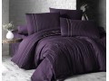 Постельное белье (Сатин де люкс) DARK евро (Stripe Style Purple)