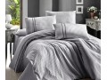 Постельное белье (Сатин де люкс) евро (Stripe Style Grey)