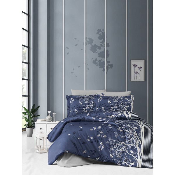 КПБ DO&CO Сатин DELUX 200*220 (50*70/2) (70*70/2) LIVING синий