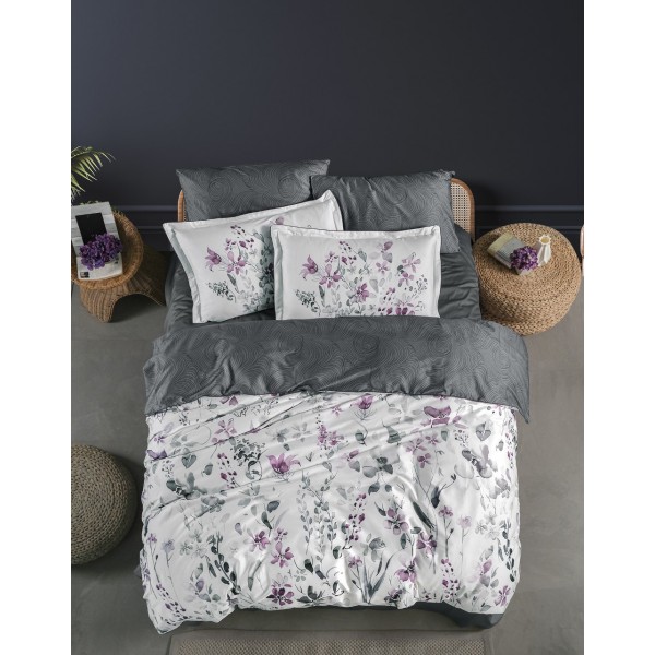 КПБ DO&CO Сатин DELUX PREMIUM 200*220 (50*70/2) (70*70/2) DELCINA серый