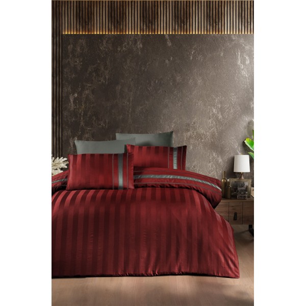 КПБ DO&CO Сатин жаккард 200*220 (50*70/2) (70*70/2) ARTWEL DARK бордовый