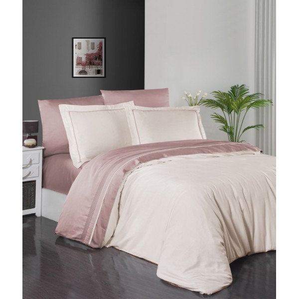 КПБ DO&CO Сатин жаккард 200*220 (50*70/2) (70*70/2) SERENITY пудра